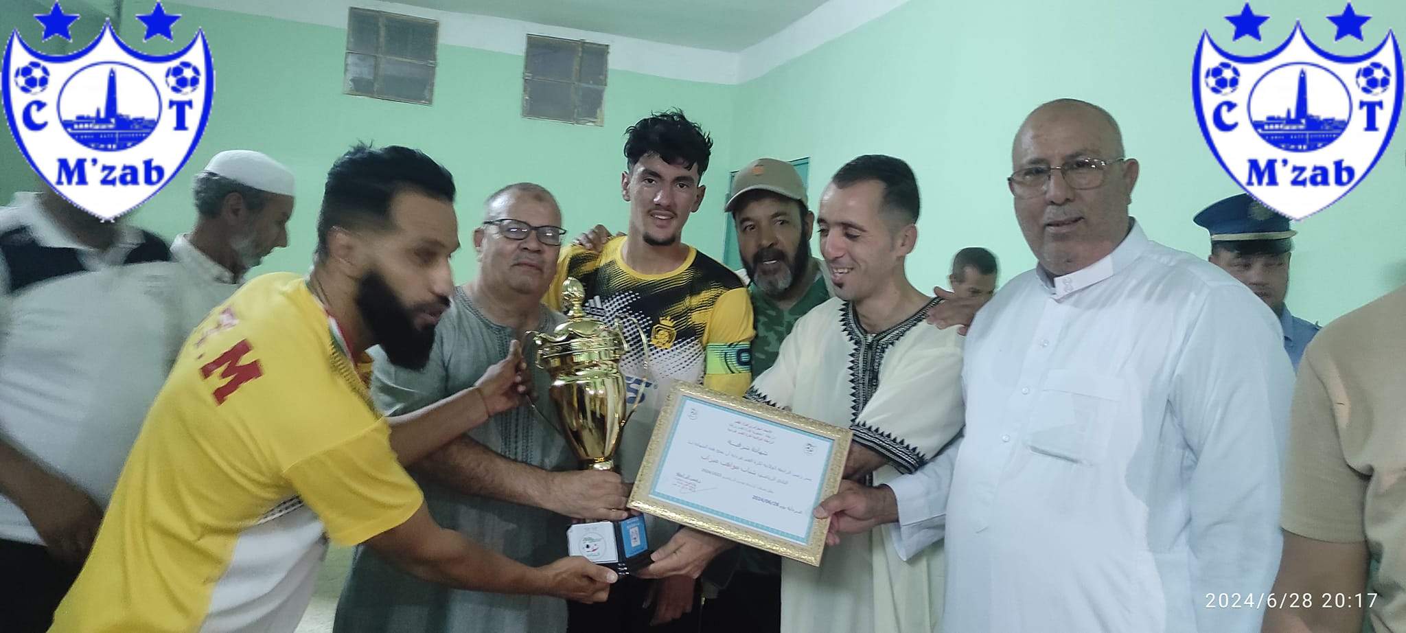 تهنئة لفريق شباب مواهب مزاب على تتويجه بالبطولة الولائية لفئة الاواسط للموسم الرياضي 2023-2024