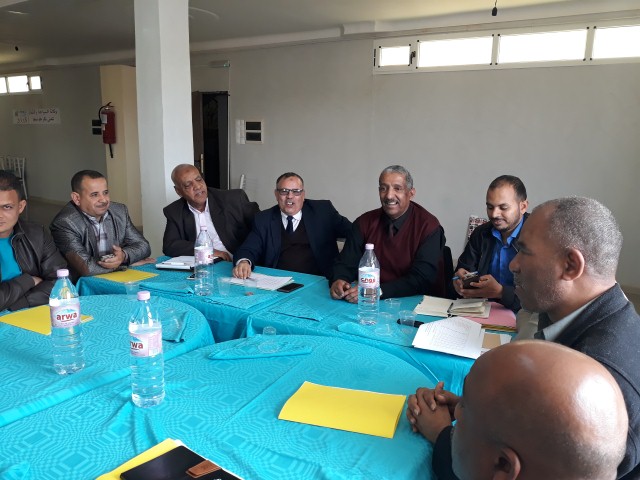 2018/03/08 اجتماع مكتب الرابطة الجهوية موسع لمكتب الرابطة الولائية‎