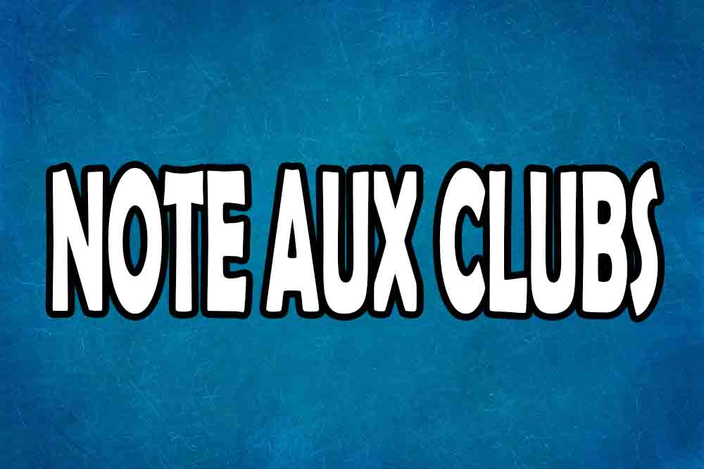 Notes aux clubs